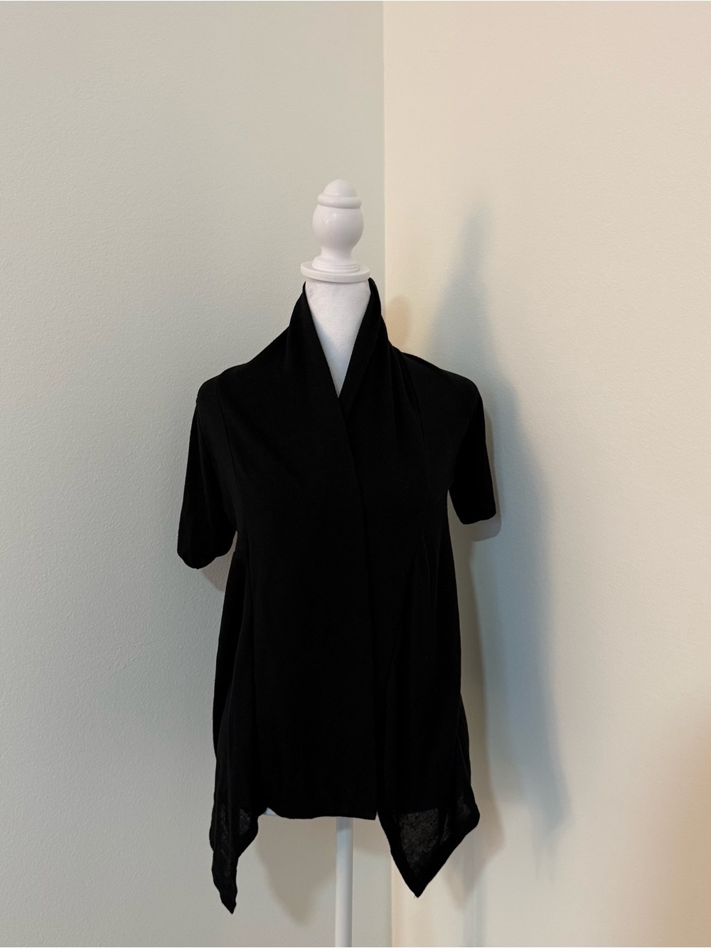 Moa Moa Black Drape Front Cardigan Shrug